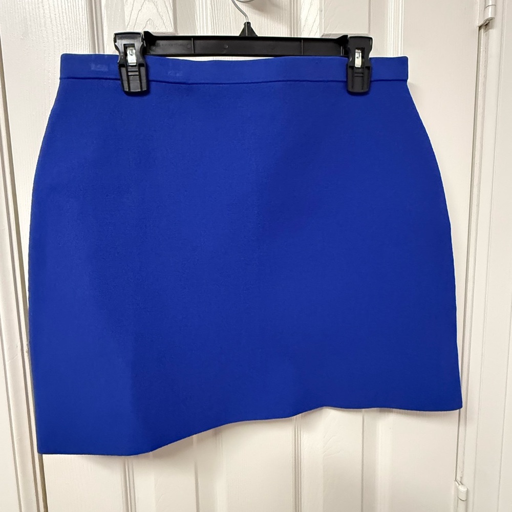 Theory Blue Women's compact crepe mini skirt